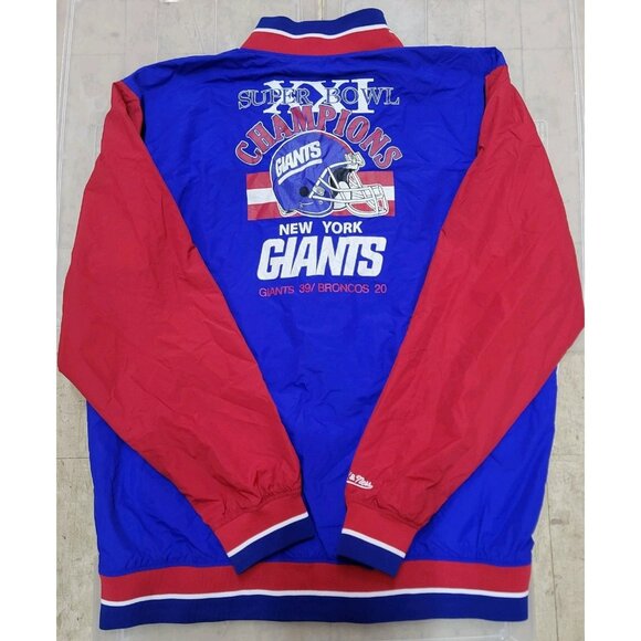 MITCHELL AND NESS NFL New York Giants Superbowl XXI Jacket Size 2XLT MN57PS-GI - Picture 2 of 7